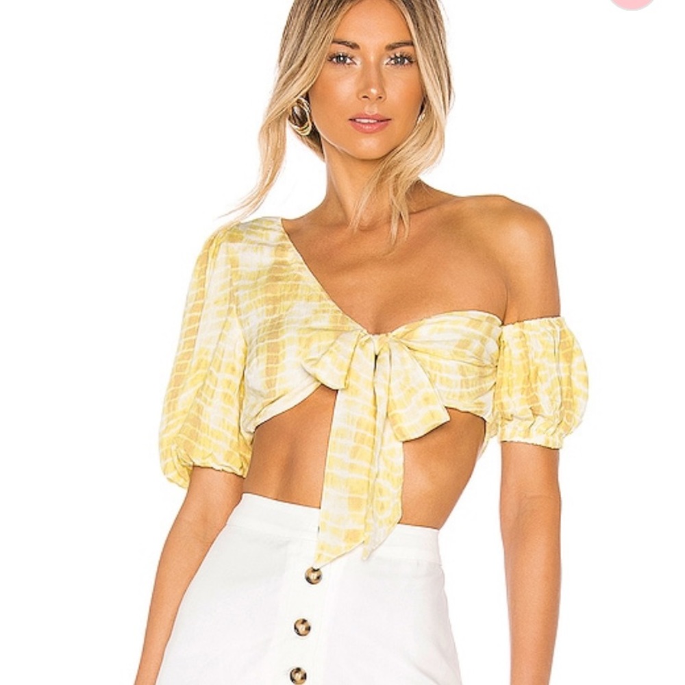 MAJORELLE Yellow Crop Top
